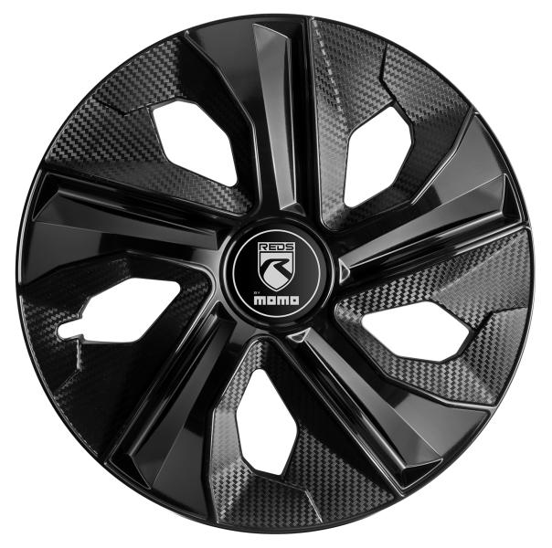 Set 4 copricerchi 16'' Blade nero lucido/carbon texture