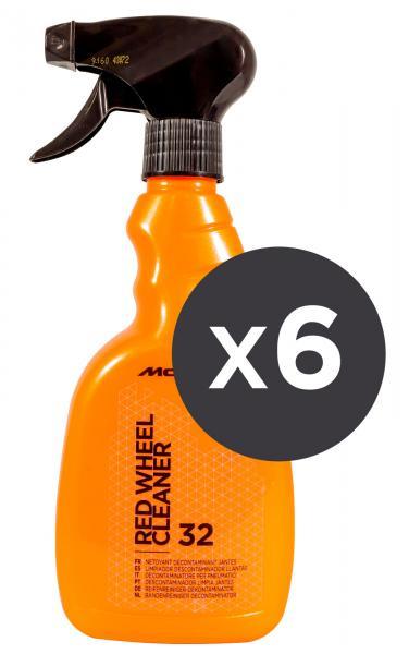 Conf. 6 pz Red Wheel Cleaner detergente ruote 500 mL