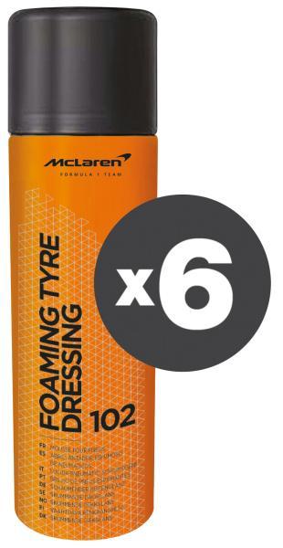 Conf. 6 pz Foaming Tyre Dressing schiuma proteggi pneumatici 500 mL