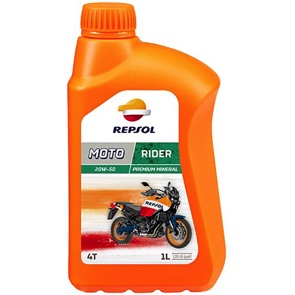 REPSOL Olio Lubrificante MOTO 4 TEMPI MOTO RIDER 4T 20W-50 LT 1 EX RP MOTO RIDER 4T 2Olio lubrificante per motori da 4 litri a bassa
