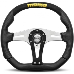 Volante Trek alcantara nero/argento