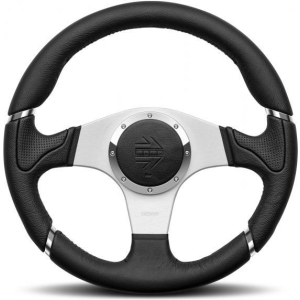 Volante Millenium nero/argento 350 mm
