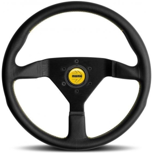 Volante Montecarlo nero-giallo 350 mm