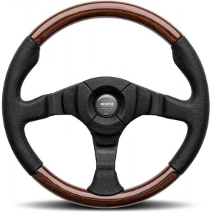 Volante Dark Fighter Wood nero/zebrano 350 mm