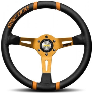 Volante Drifting nero/arancione 350 mm