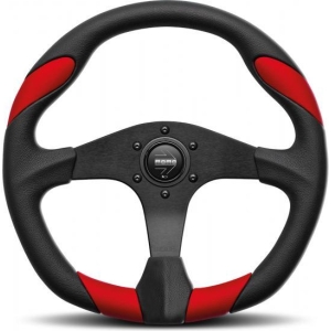 Volante Quark nero/rosso 350 mm