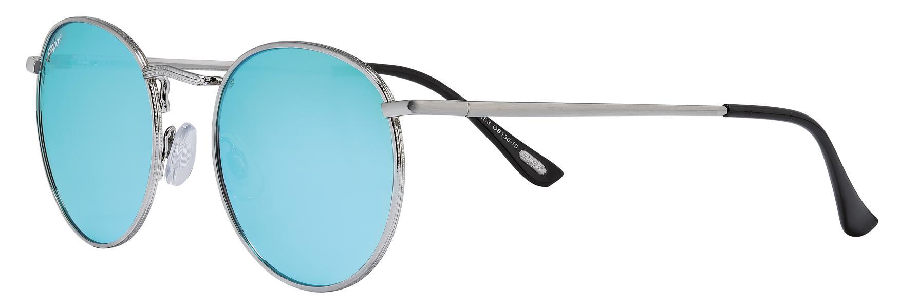Occhiale da sole metallo/azzurro specchiato