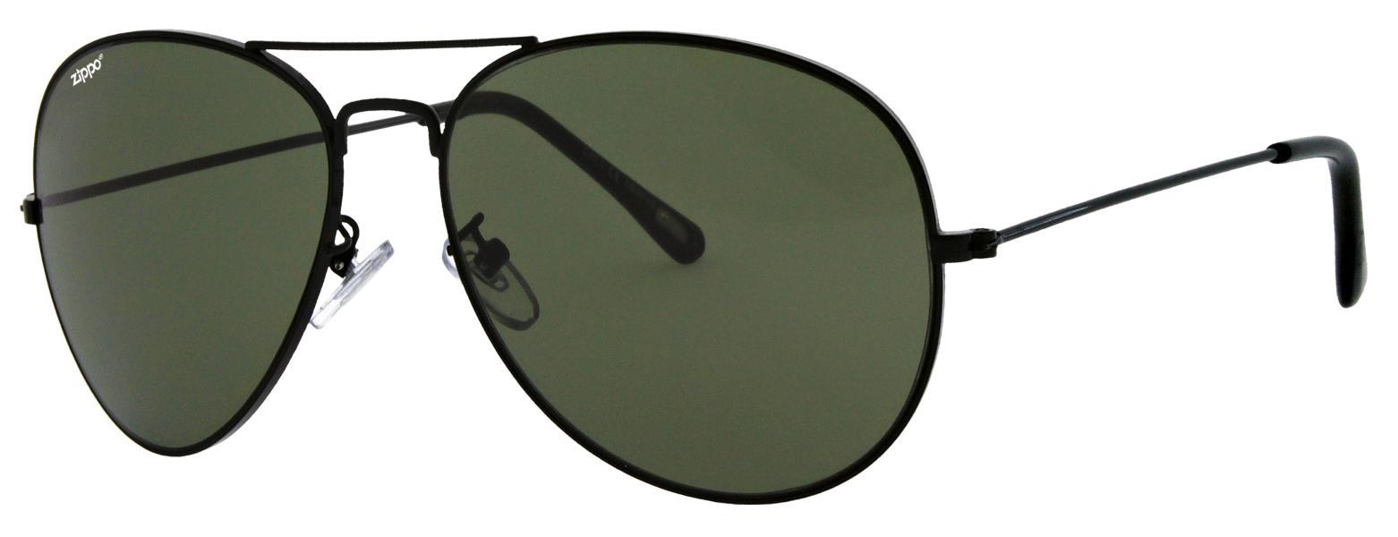 Occhiale da sole nero lucido/verde G15