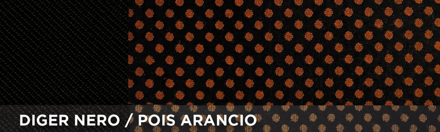 Coprisedili anteriori Fast&Smart tg. media tess. misto cotone pois arancio/nero - immagine 2