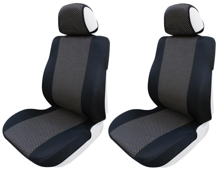Coprisedili anteriori Espresso Sport tg. grande tess. cotone stampato pois beige