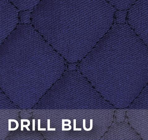 Coprisedili anteriori Espresso Sport tg. grande tess. cotone trapuntato drill blu