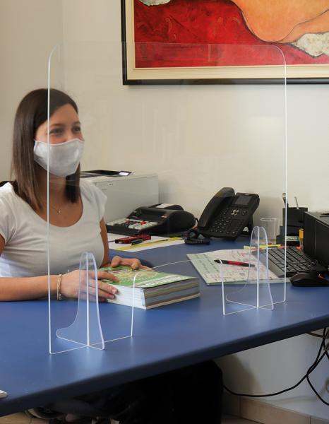 Schermo protettivo PMMA 100x75 cm con apertura