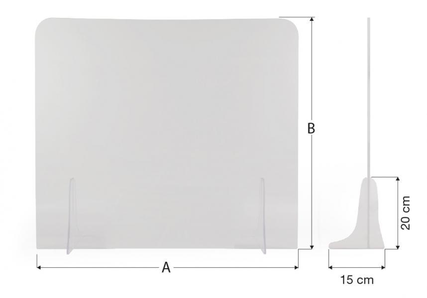 Schermo protettivo PMMA 75x65 cm senza apertura - immagine 2