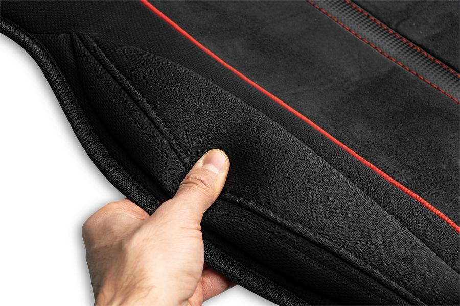 Cuscino sedile Street nero/rosso - immagine 4