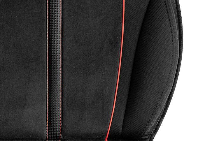 Cuscino sedile Style nero/rosso - immagine 2