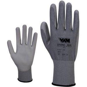 Coppia guanti Stone Mix spalmati in nitrile grigio taglia XXL