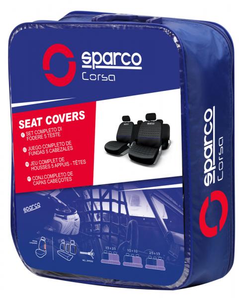 Serie completa fodere con spugna 8 mm nero/blu - immagine 2