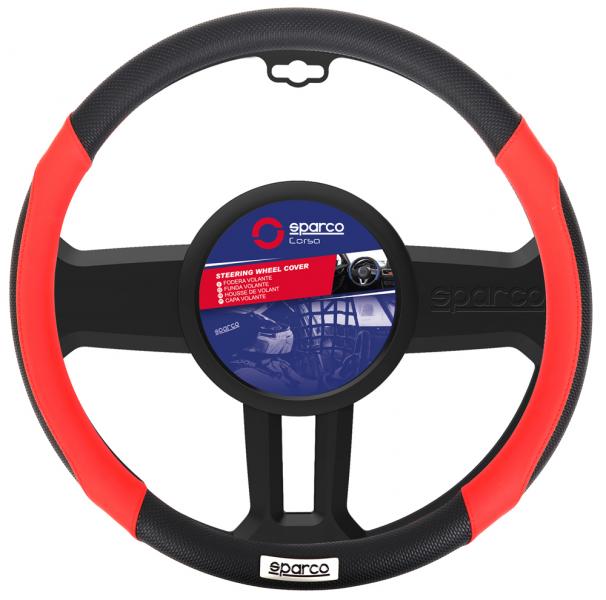 Coprivolante in PU e PVC antiscivolo nero/rosso - immagine 2