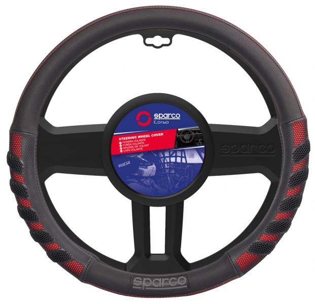 Coprivolante con grips in PVC rosso