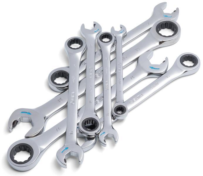 Set chiavi metriche a doppio cricchetto 8 pz - immagine 3