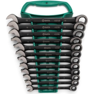 Set chiavi combinate metriche a cricchetto black edition 12 pz