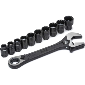Set chiave a rullino e bussole X6 Pass-Thru black edition 11 pz