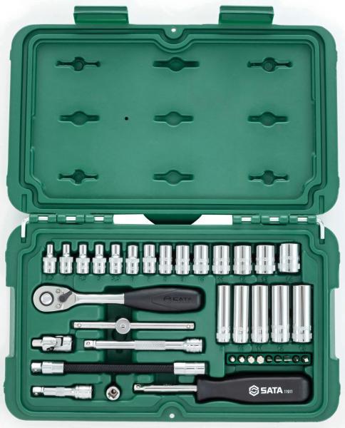 Set bussole metriche esagonali 1/4'' 36 pz - immagine 2