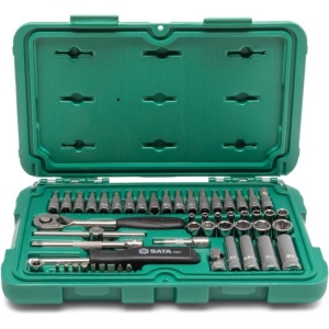 Set bussole metriche esagonali 1/4'' 52 pz