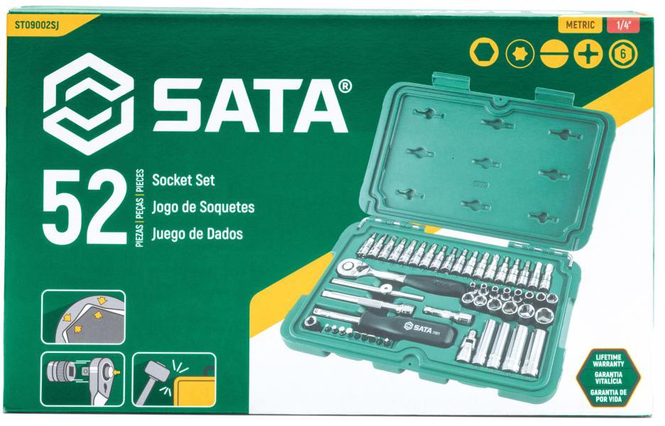 Set bussole metriche esagonali 1/4'' 52 pz - immagine 4