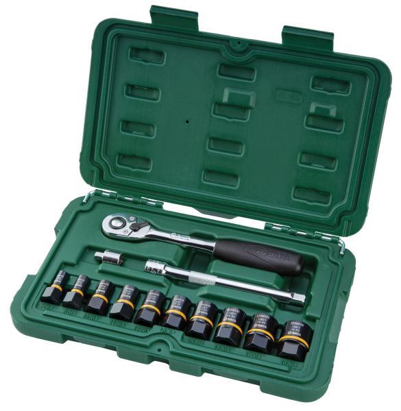 Set bussole 1/4'' e 3/8'' metrico/SAE BoltBiter 13 pz