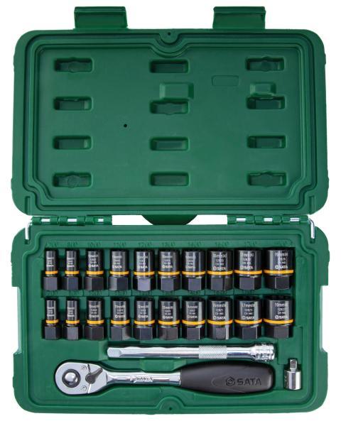 Set bussole 1/4'' e 3/8'' metrico/SAE BoltBiter 23 pz