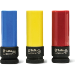 Set 3 bussole Impact 1/2'' rivestite 17, 19, 21 mm