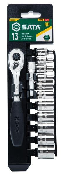 Set bussole metriche esagonali 1/4'' 13 pz - immagine 2
