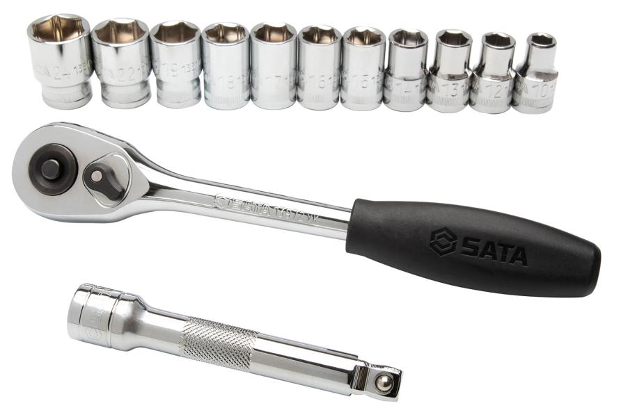 Set bussole metriche esagonali 1/2'' 13 pz