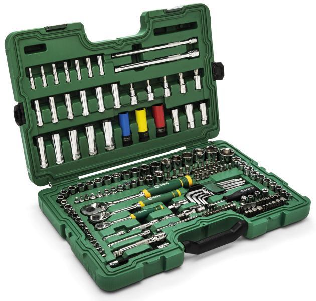 Set esagonale metrico 1/4'', 3/8'' e 1/2'' 180 pz