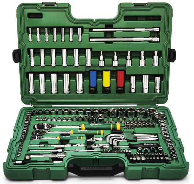 Set esagonale metrico 1/4'', 3/8'' e 1/2'' 180 pz - immagine 2