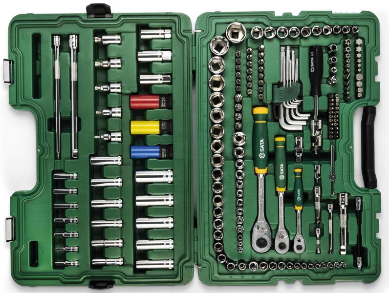 Set esagonale metrico 1/4'', 3/8'' e 1/2'' 180 pz - immagine 5