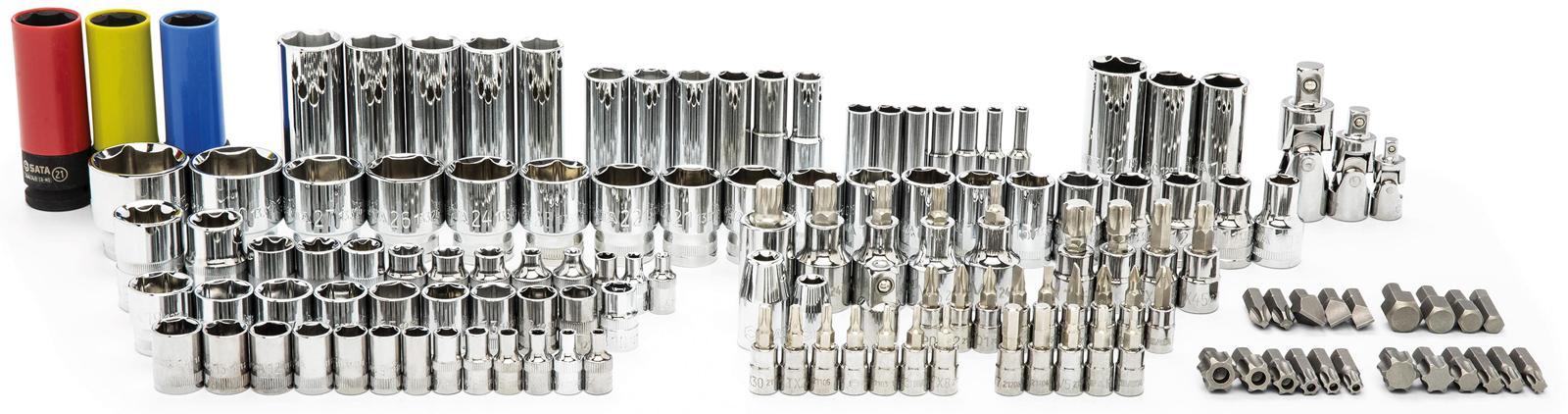 Set esagonale metrico 1/4'', 3/8'' e 1/2'' 180 pz - immagine 8