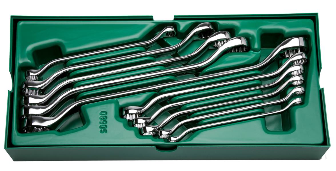 Set a vassoio chiavi metriche offset 10 pz