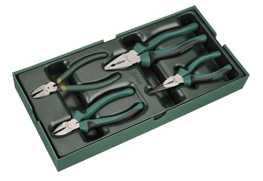Set a vassoio pinze 4 pz