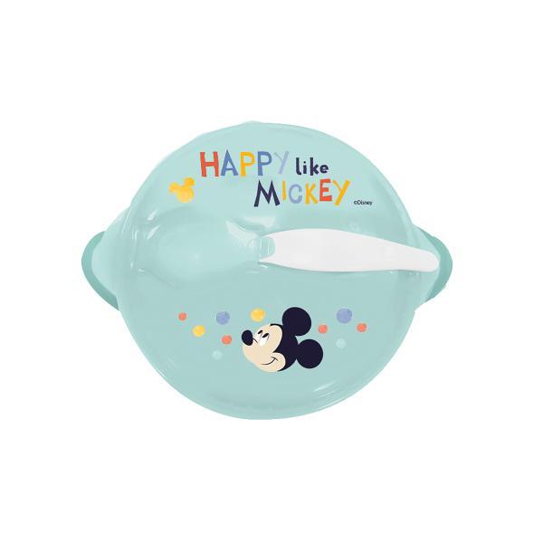 Piatto con ventosa e cucchiaino Mickey Mouse - immagine 2