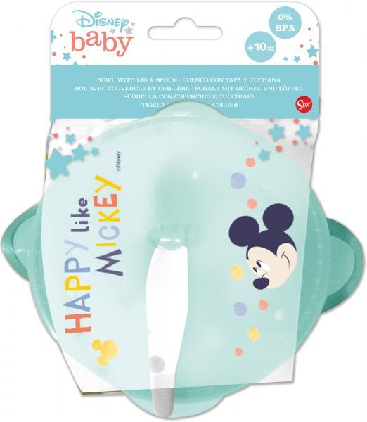 Piatto con ventosa e cucchiaino Mickey Mouse - immagine 3