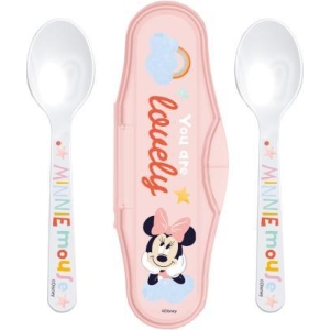 Set da viaggio 2 cucchiaini con custodia Minnie