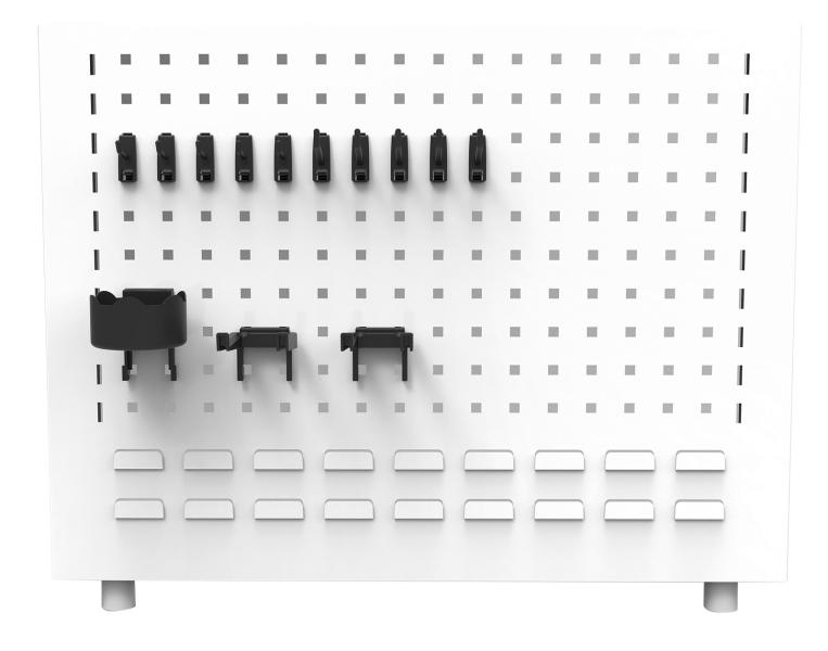 Kit accessori per pannelli forati