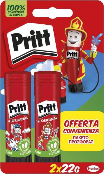 Conf. 2 stick colla Pritt 21 g