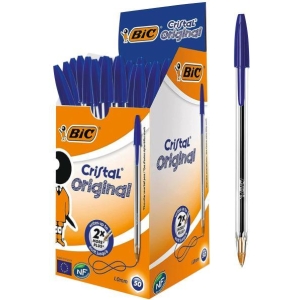 Conf. 50 penne BIC Cristal blu