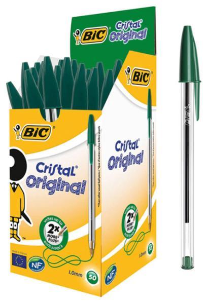 Conf. 50 penne BIC Cristal verde