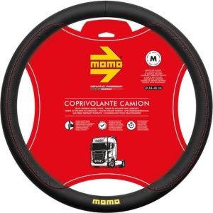 Coprivolante Truck Comfort pvc nero/cuciture rosse 44-46 cm