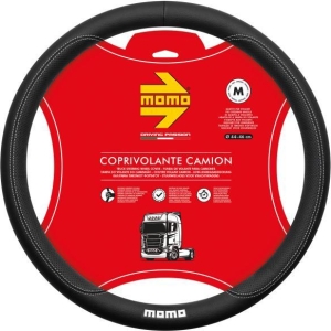 Coprivolante Truck Comfort pvc nero/cuciture bianche 44-46 cm