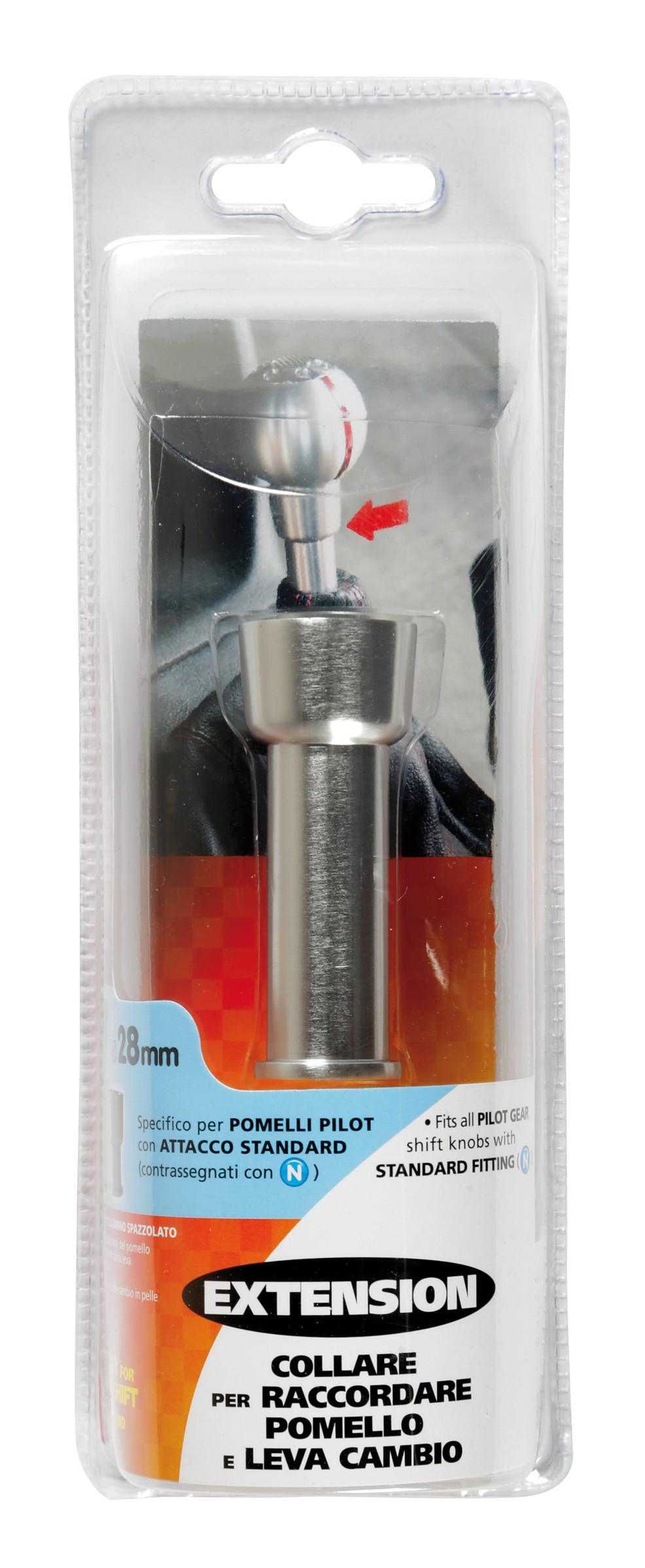 Collare pomello stretto e lungo - Ø 28 mm - h 70 mm - immagine 2